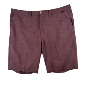Travis Mathew Mens Size 38 Shorts Maroon Golf Athleisure